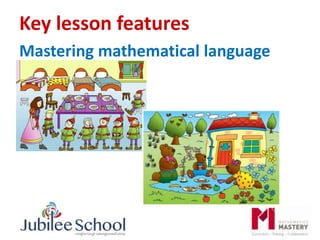 Key lesson features
Mastering mathematical language
 