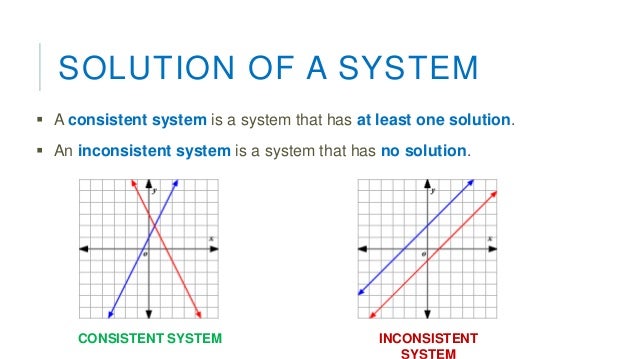 what is a consistent system of equations