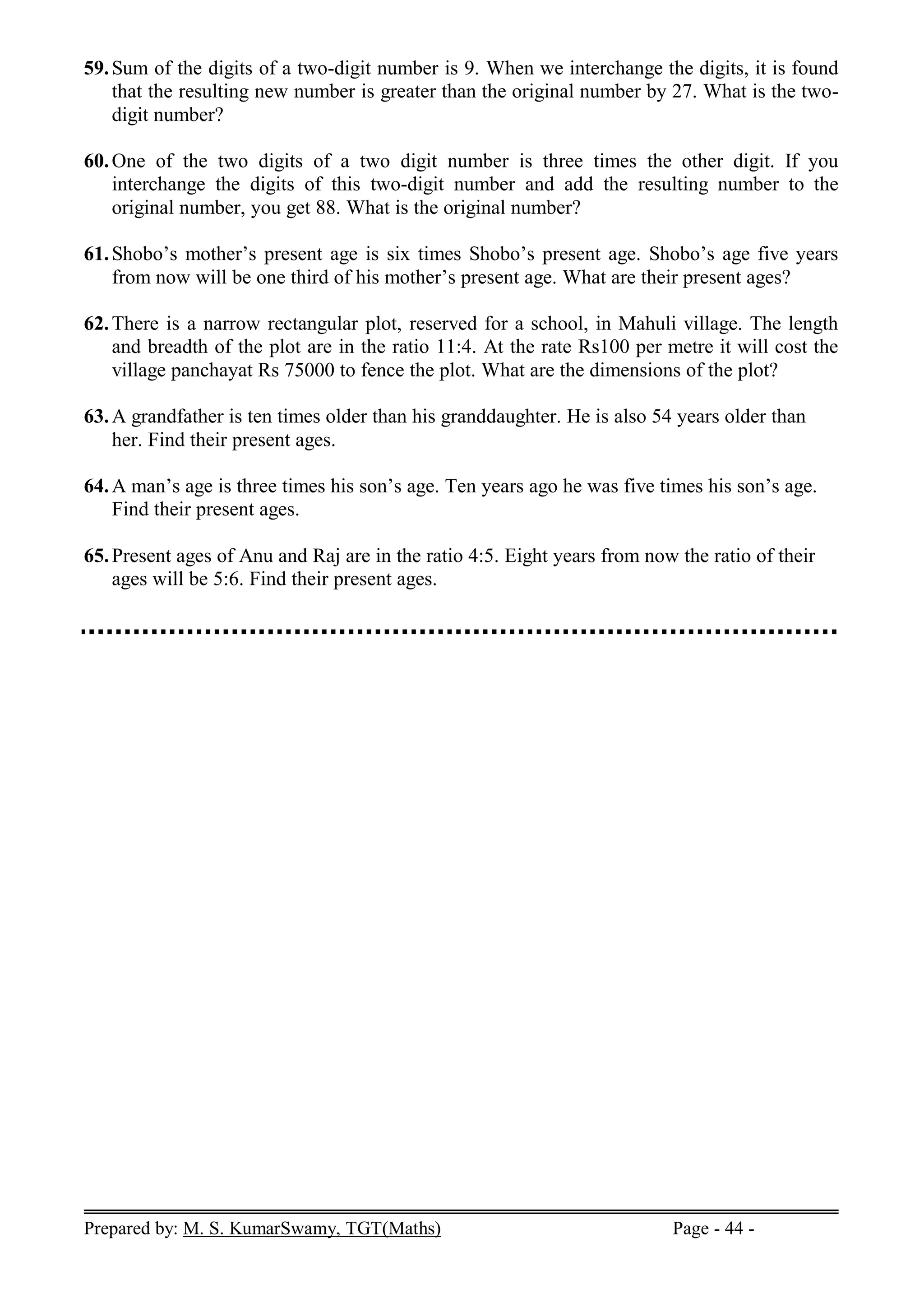 Maths class-ix-question-bank | PDF