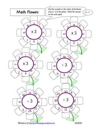 Coliflower Mathematics Pattern Maths flowers | PDF