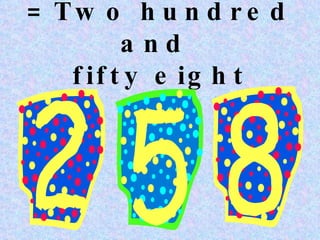 Hundreds, Tens and Units