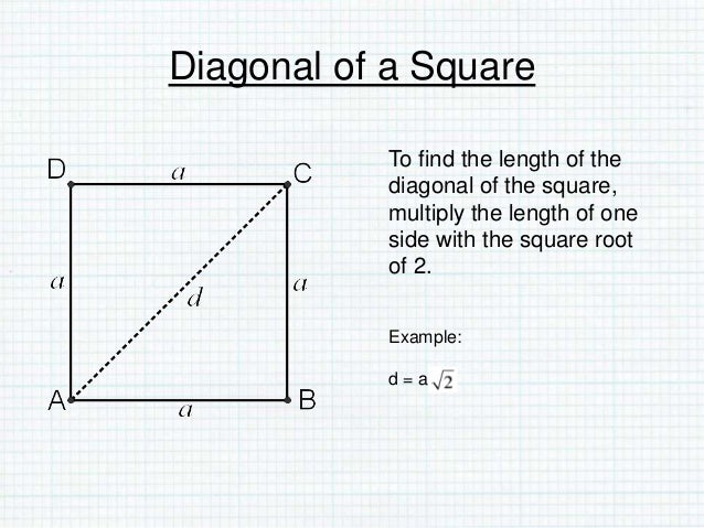 Come Trovare La Diagonale Di Un Quadrato