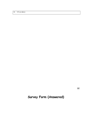 D. 31% or above
12
Survey Form (Answered)
 