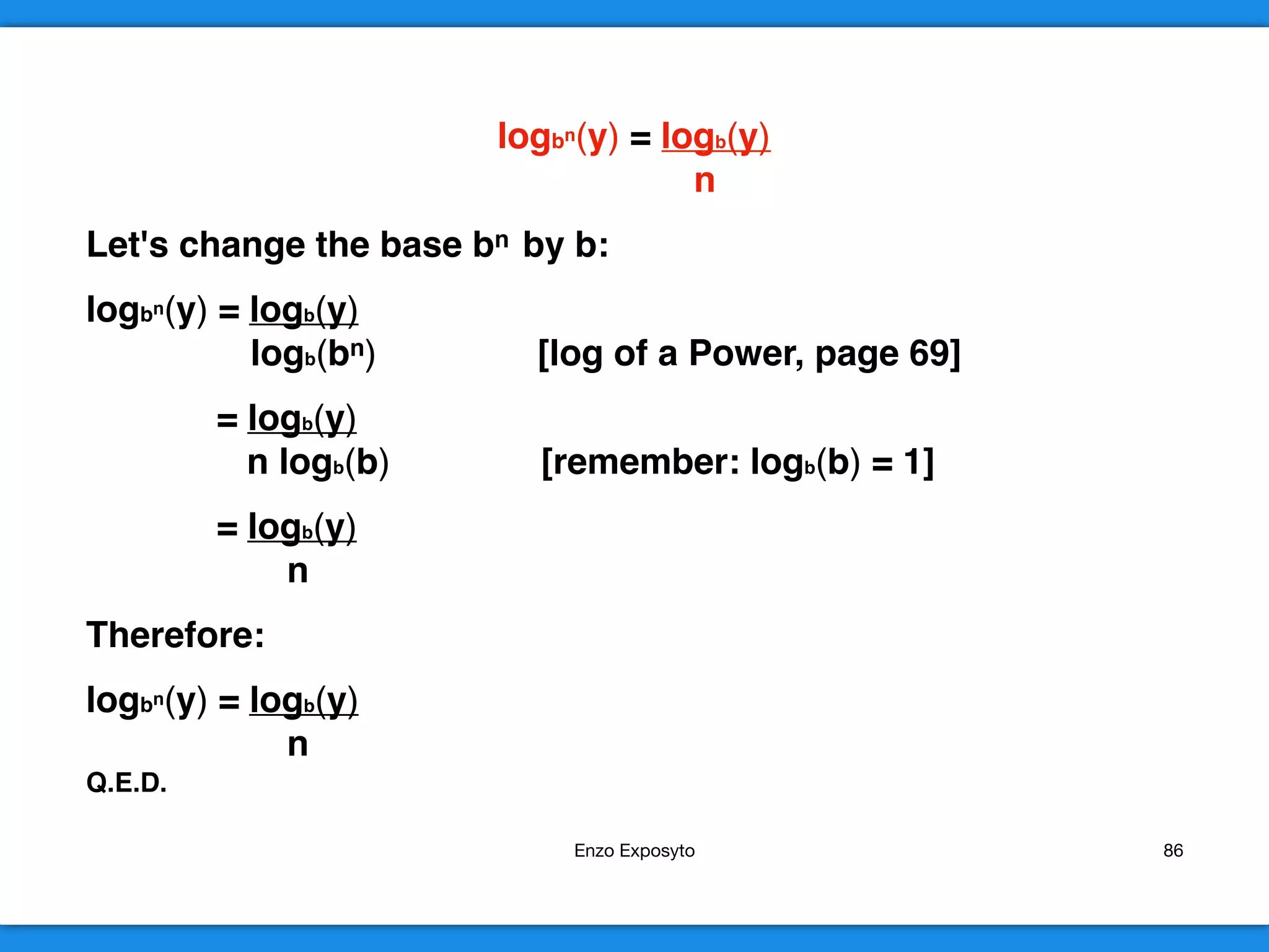 MATHS SYMBOLS - #8 - LOGARITHMS, CHANGE of BASE - PROOFS | PPT