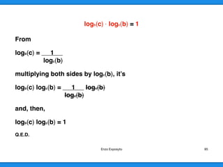 MATHS SYMBOLS - #8 - LOGARITHMS, CHANGE of BASE - PROOFS | PPT