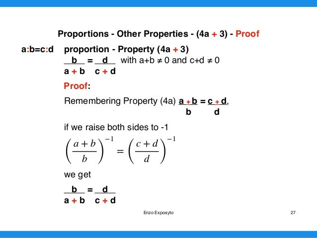 MATHS SYMBOLS - PROPORTIONS - FIRST PROPERTIES - MANY OTHER PROPERTIES