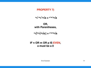 Property Symbol Math MATHS SYMBOLS - ROOTS and THEIR PROPERTIES | PDF
