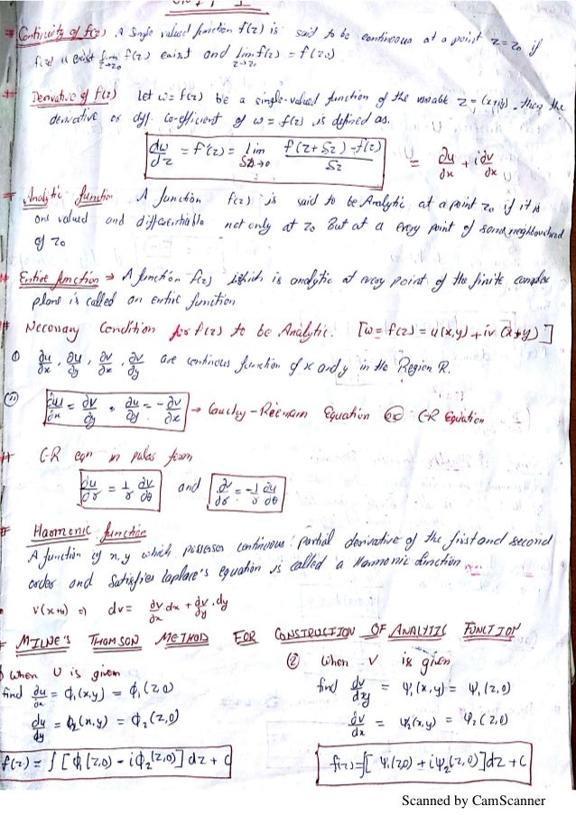 Engineering mathematics 3 unit wise formula and methods