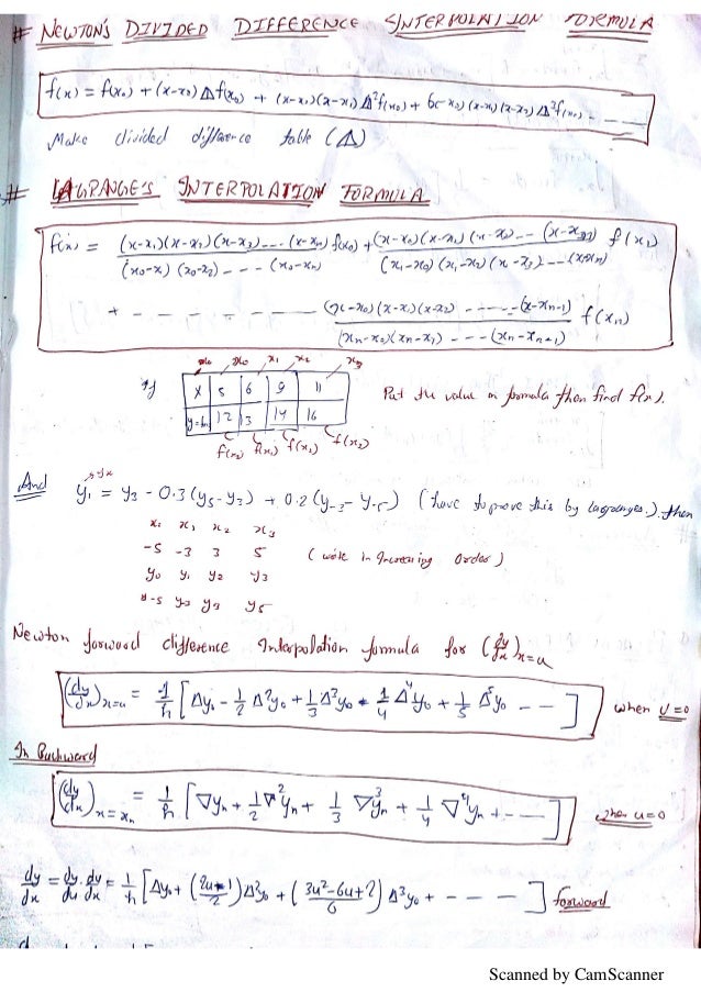 Engineering mathematics- 3 unit wise formula and methods