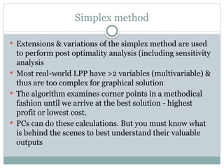 MATHS302 SIMPLEX METHOD.pptx and operation research 2 | PPTX