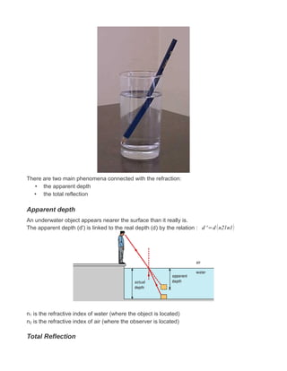 Refraction Depth Maths and Physics | PDF