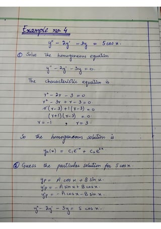 undetermined coefficients method or technique | PDF