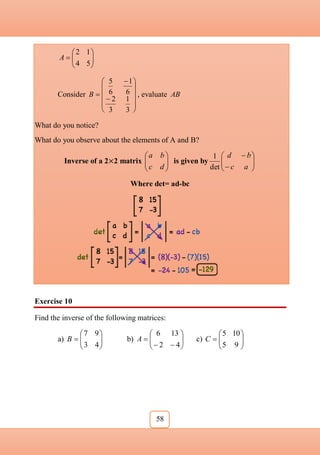 Form 2 Math Chapter 7 Exercise Form Two Mathematics Textbook Simplified | PDF