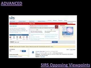 ADVANCEDSIRS Opposing Viewpoints