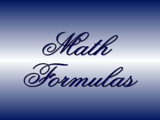 Math Formulas 