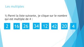 Les multiples | PPTX