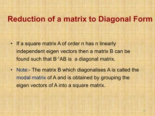 Maths-->>Eigenvalues and eigenvectors | PPTX