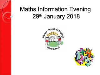 Maths Information EveningMaths Information Evening
2929thth
January 2018January 2018
 