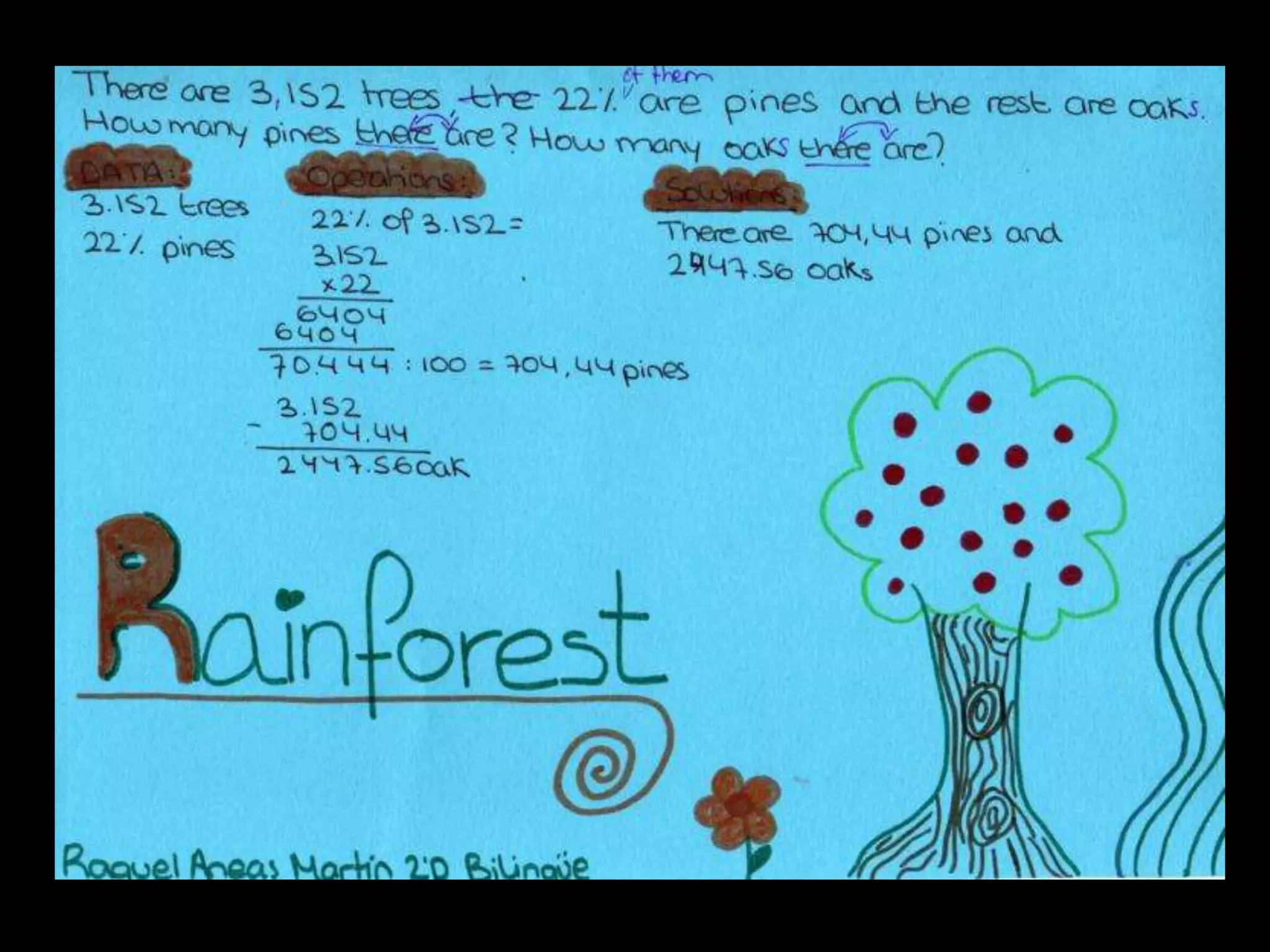 MATHS PROBLEMS IN THE FOREST