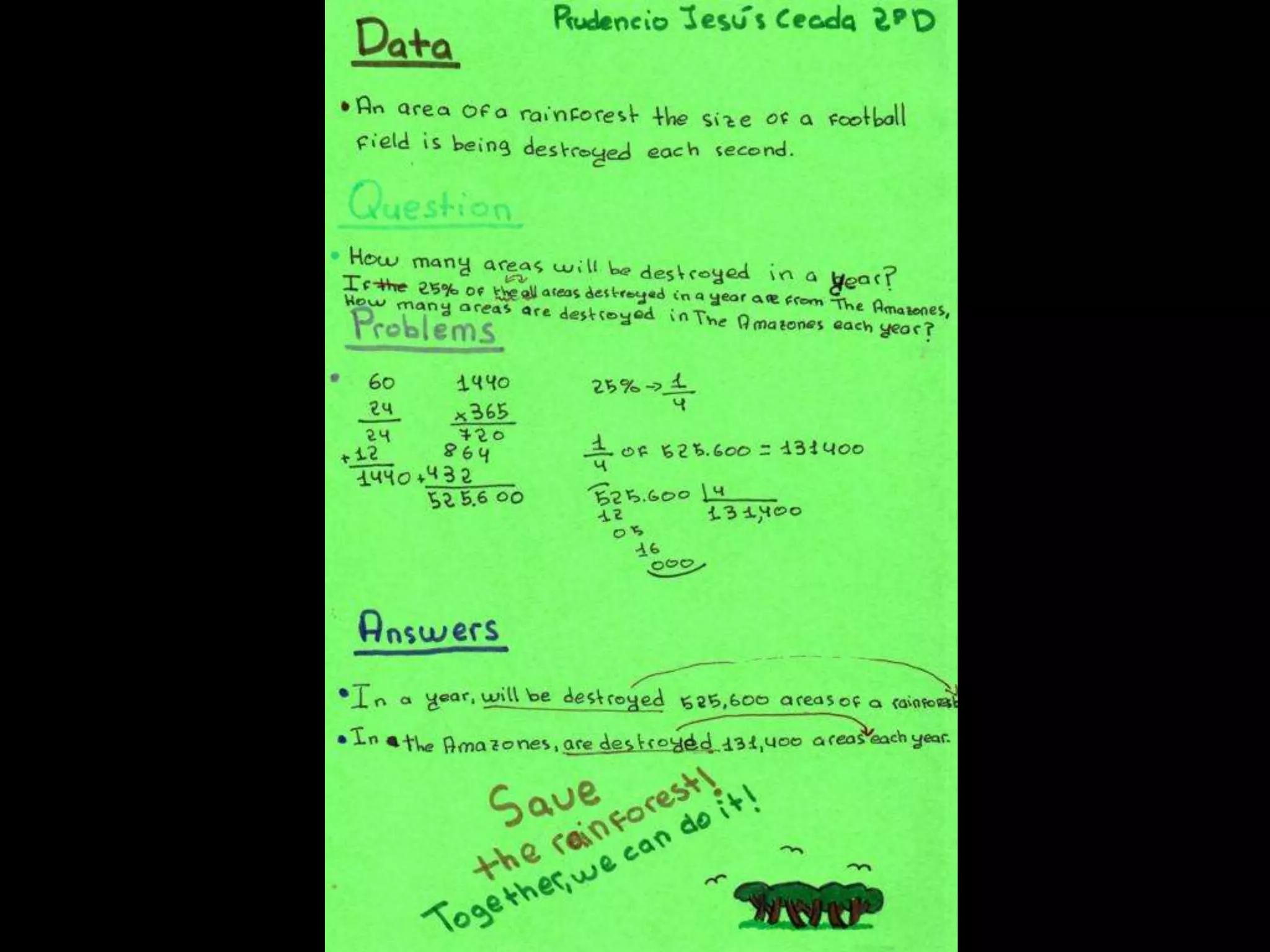MATHS PROBLEMS IN THE FOREST