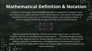 Matrix Array Symbol Maths theory of matrices for semester.pptx