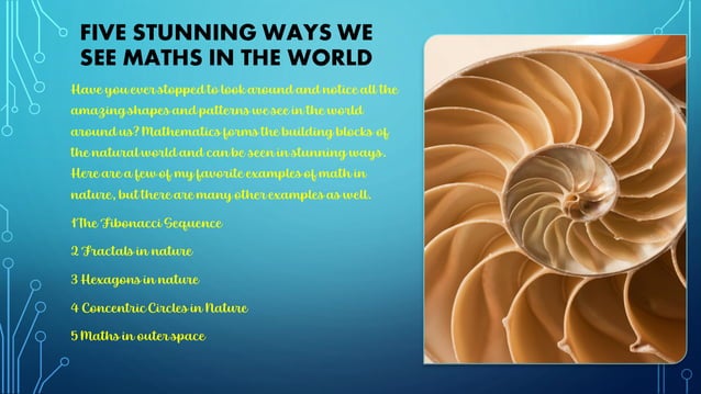 Mathematical patterns in nature | PDF | Geography | Science