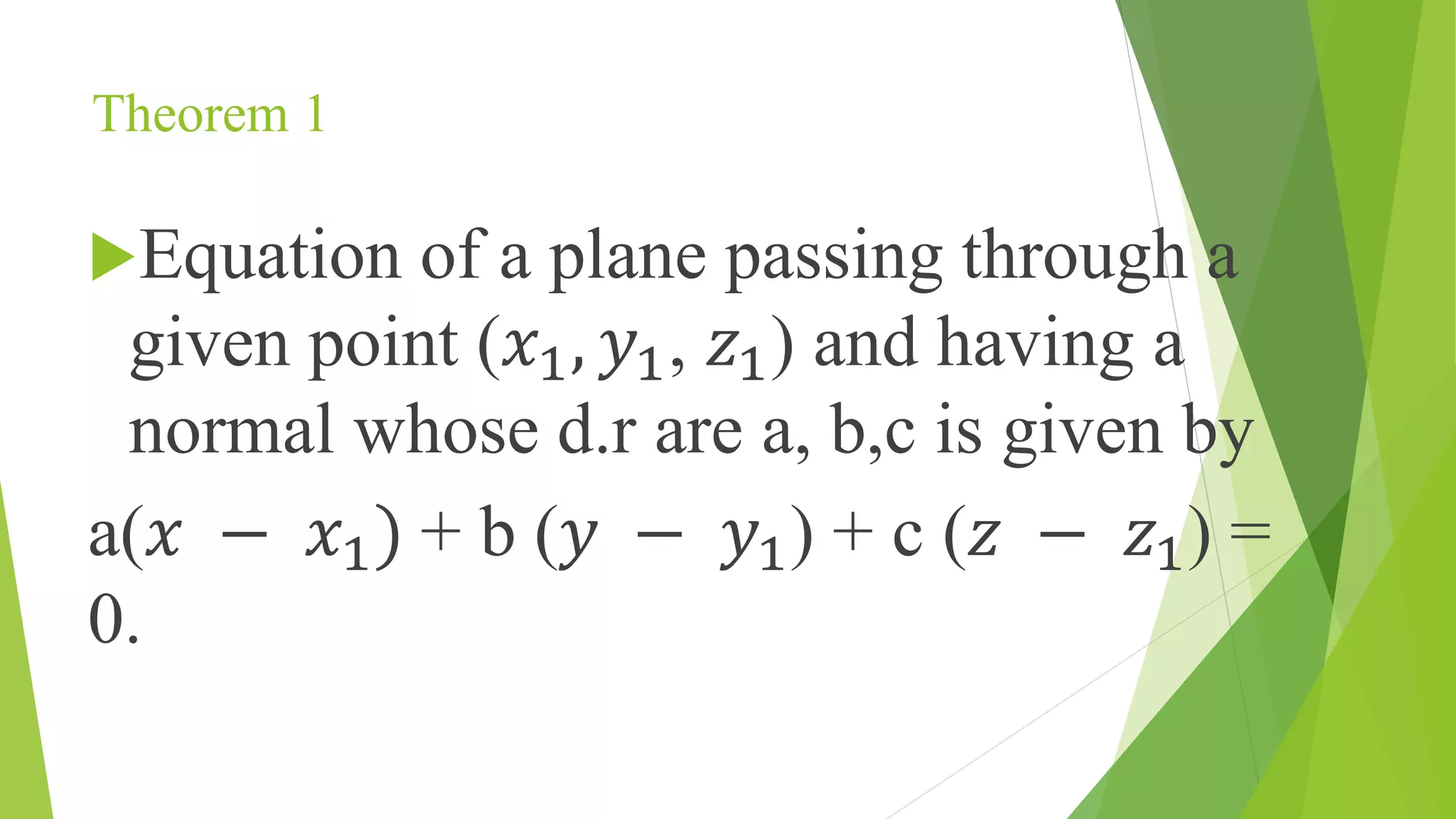 Analytical Geometry of Three Dimensions