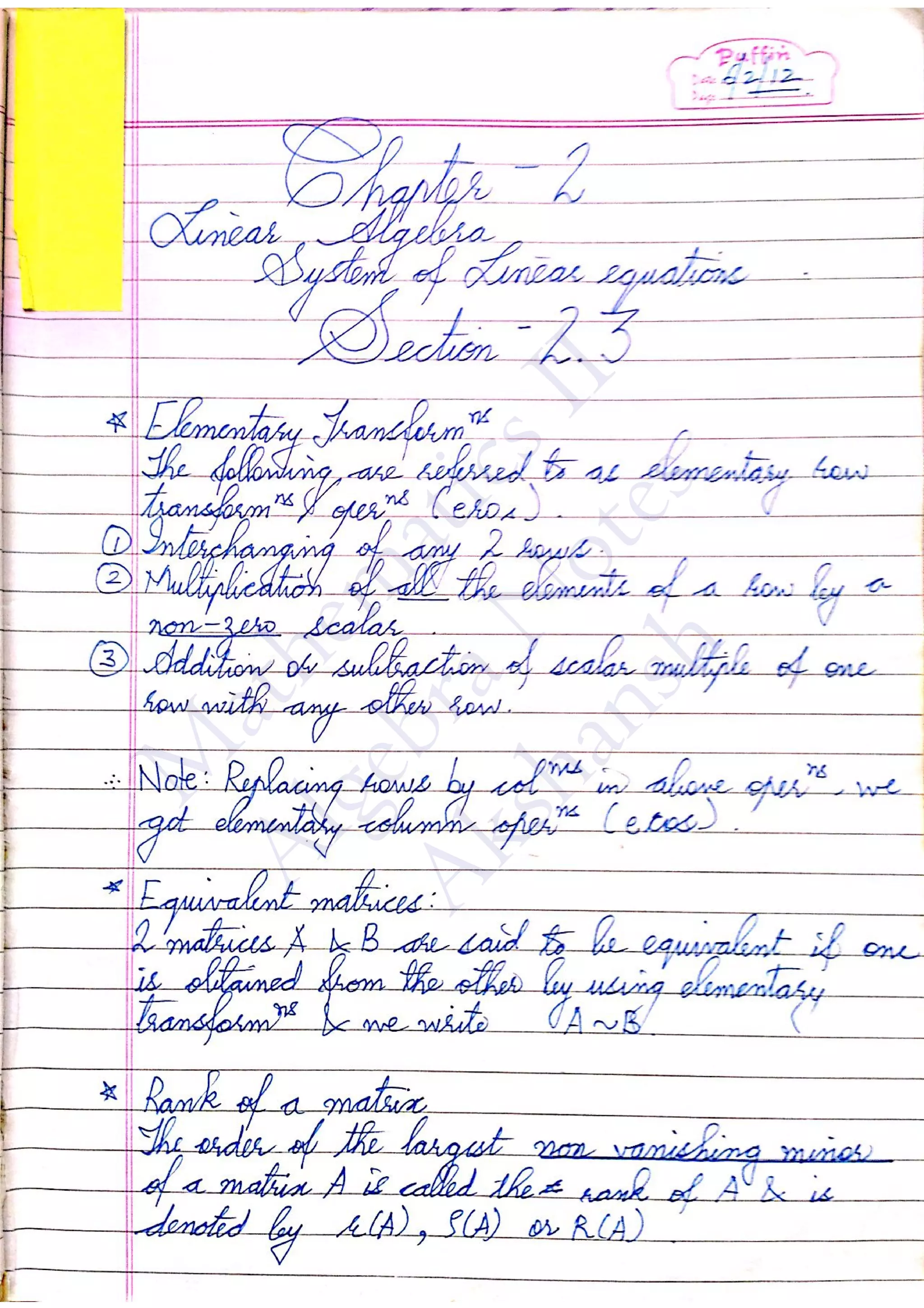 M
athem
aticsII
AlgebraN
otes
Akshansh
 