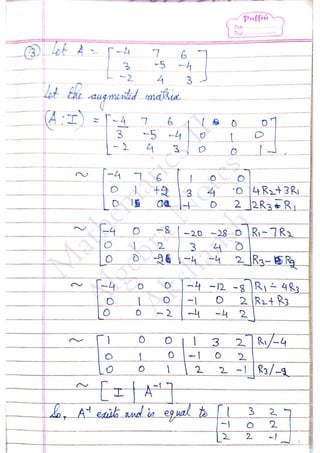 Maths II - Algebra Notes - Akshansh | PDF