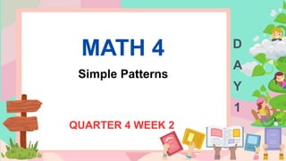 Single Basic Patterns Math MATHEMATICS LESSON ON SIMPLE PATTERNS.pptx