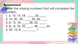 MATHEMATICS LESSON ON SIMPLE PATTERNS.pptx