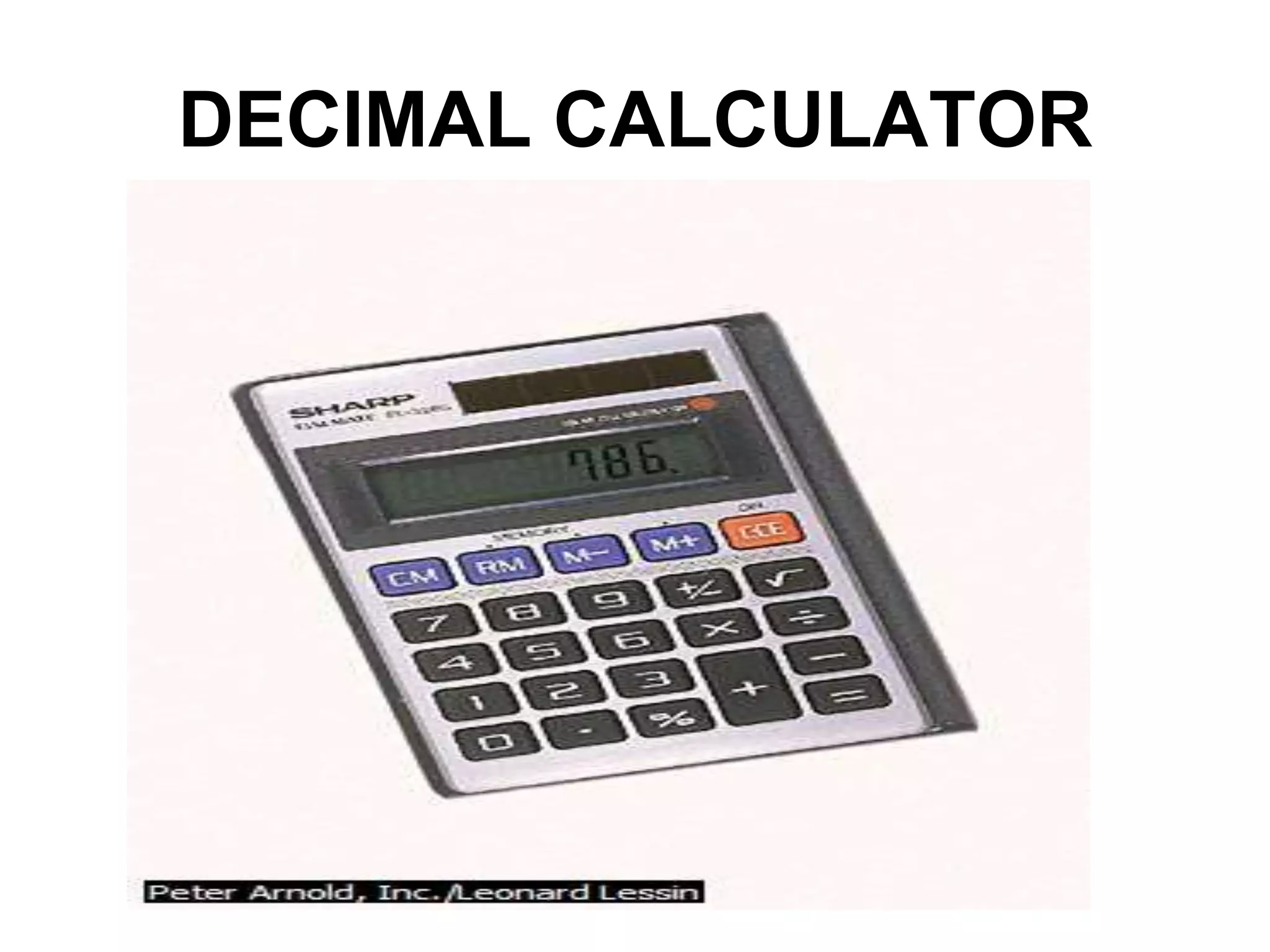 DECIMAL CALCULATOR
 