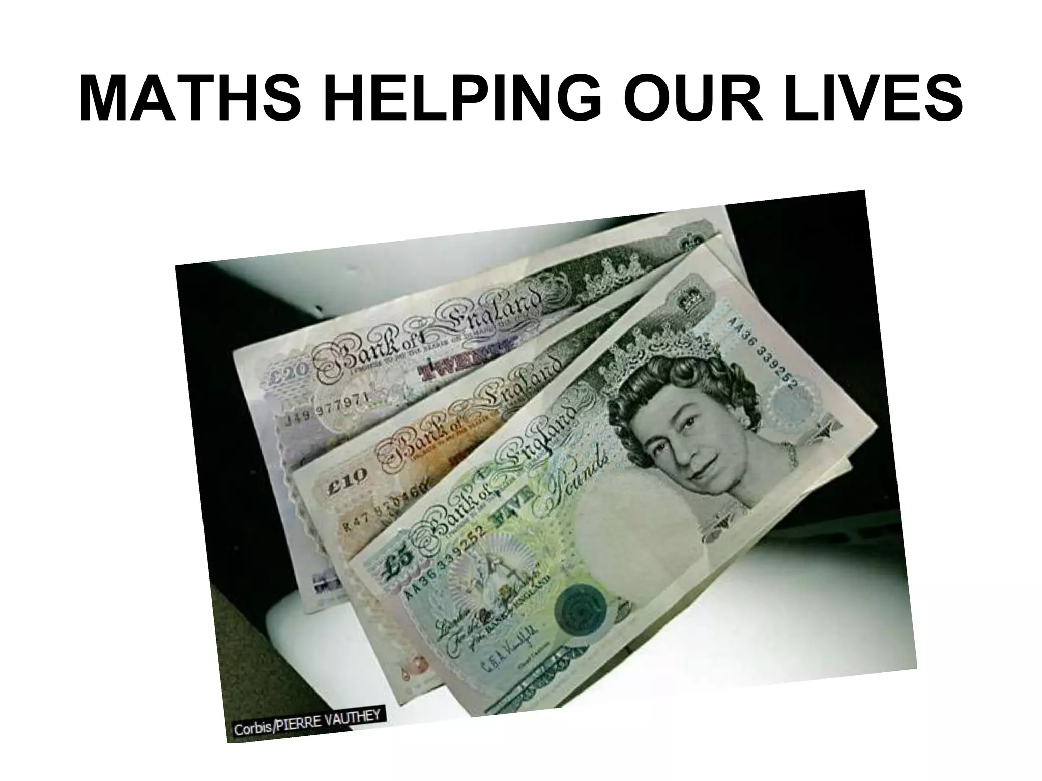 MATHS HELPING OUR LIVES
 