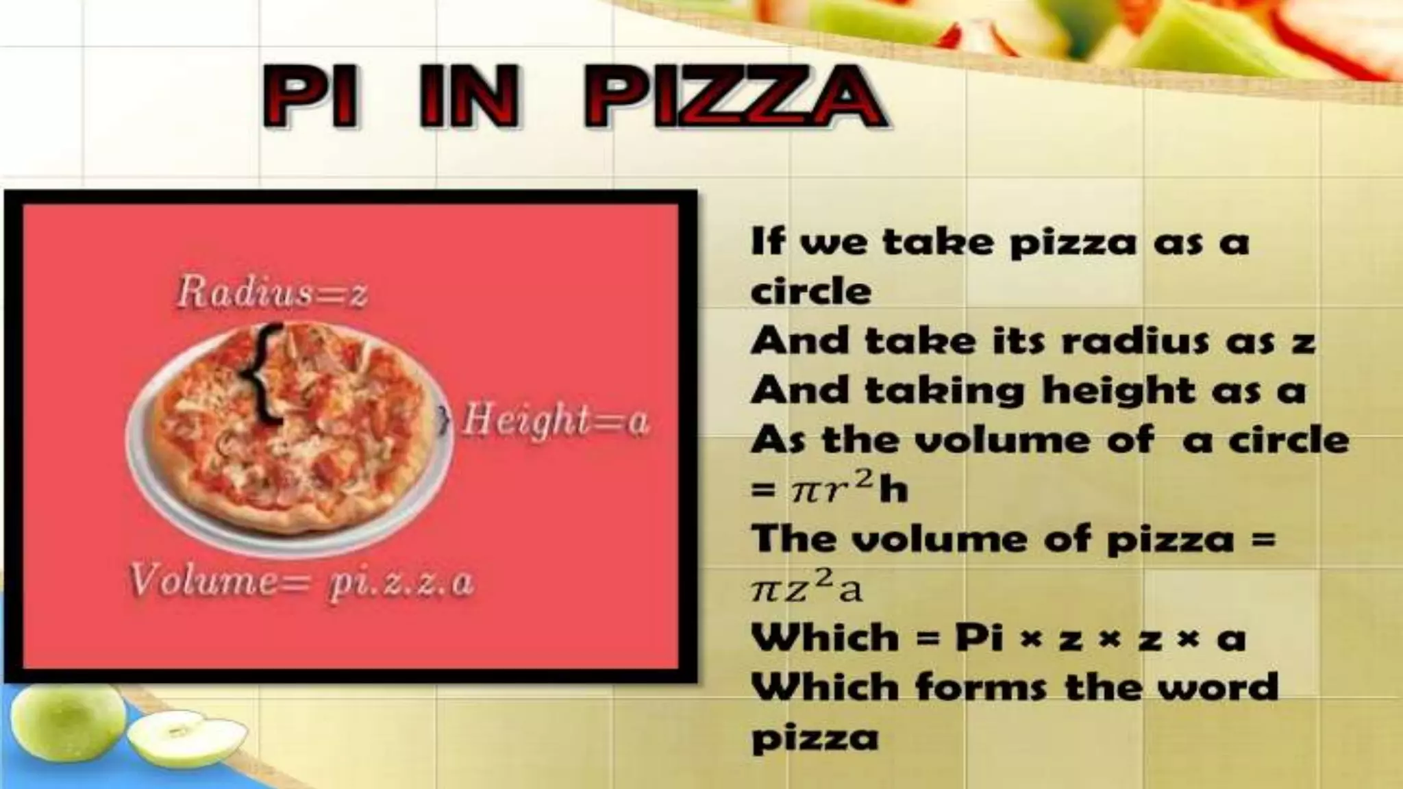 Maths in food ppt | PPTX