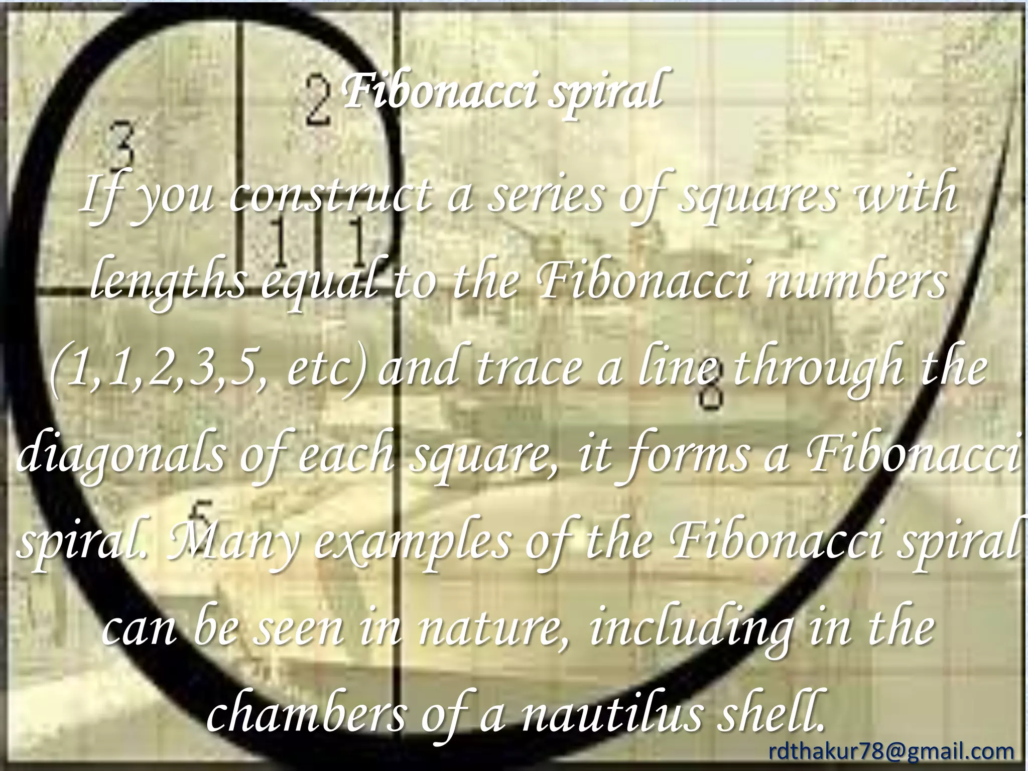 Maths in nature fibonacci | PPTX