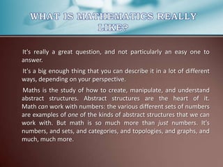 Maths in Our Daily Life | PPSX