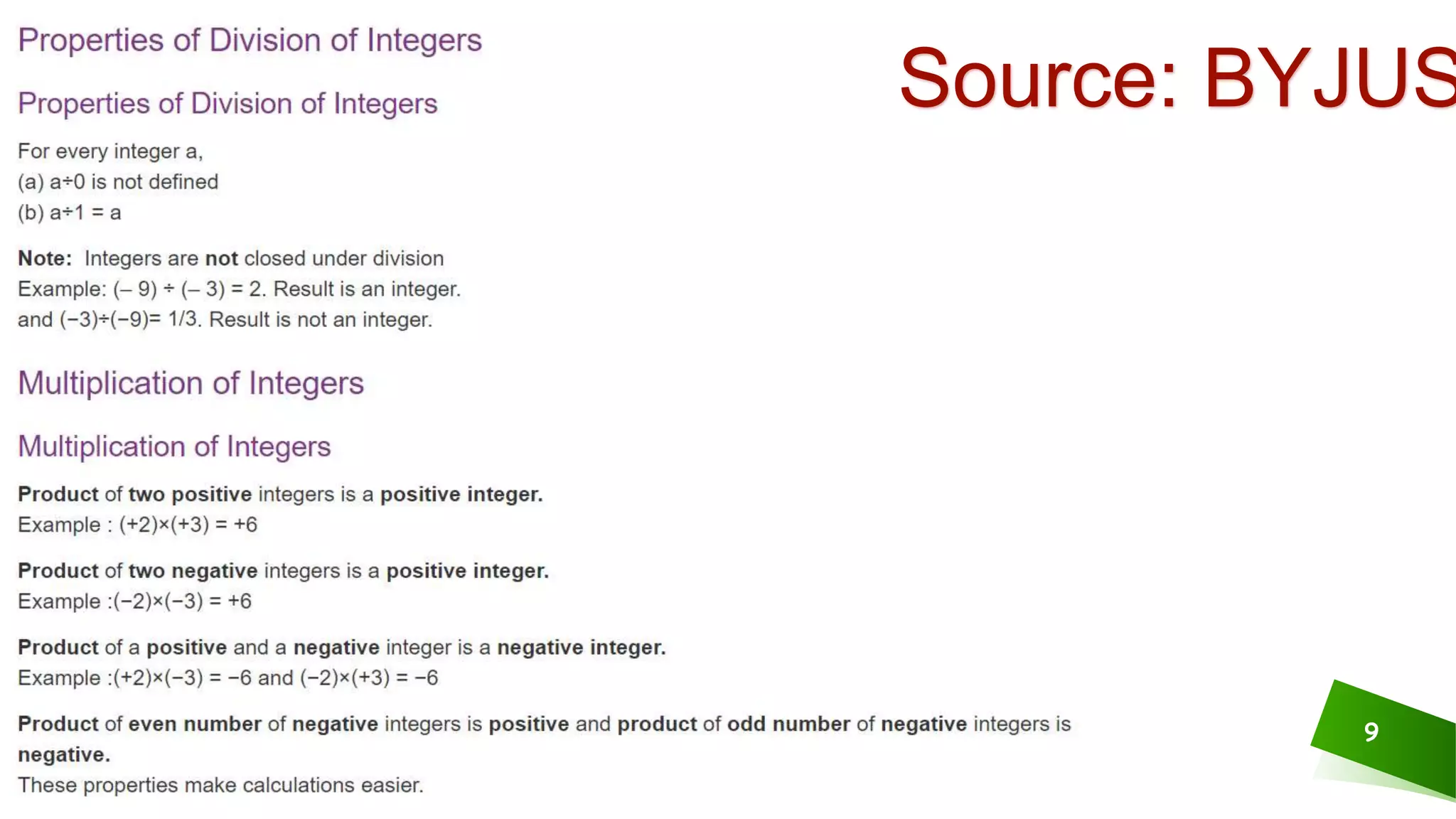 Integers PPT | PPTX