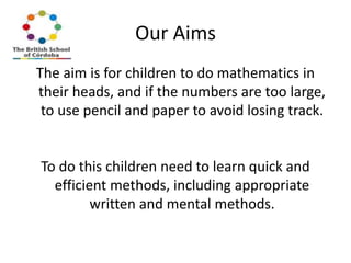 Maths in year 3,4 5 and 6