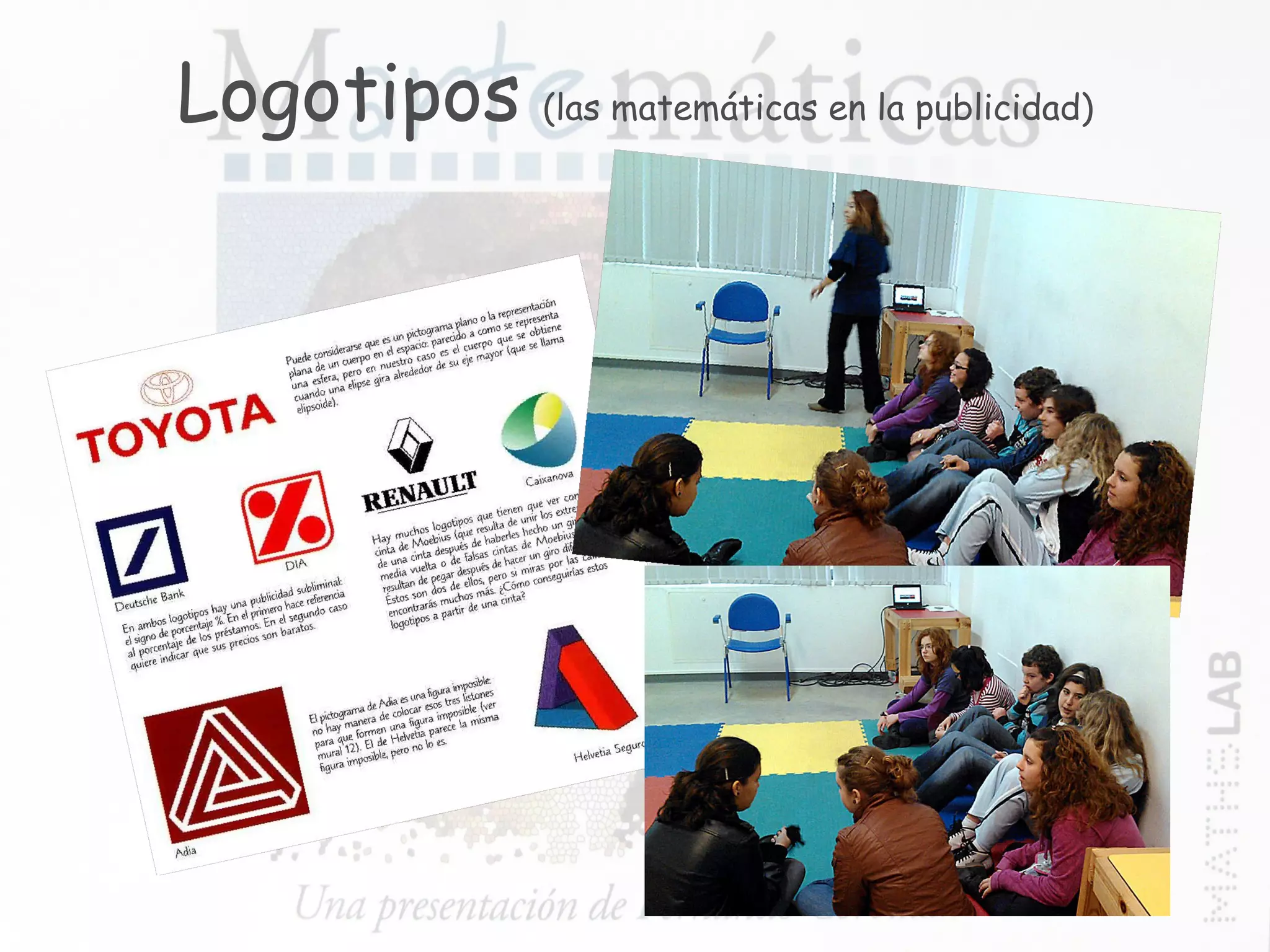 Logotipos   (las matemáticas en la publicidad) 