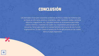 Aplicación de la derivada