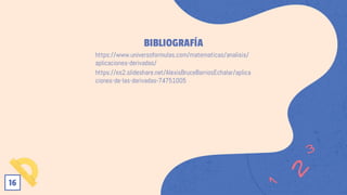 Aplicación de la derivada