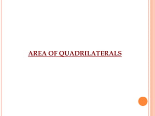 Area of quadrilaterals