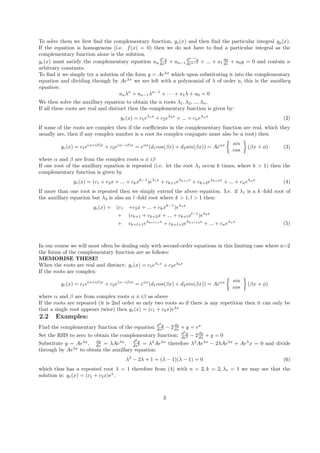 Maths Notes - Differential Equations | PDF