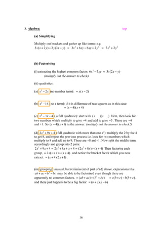 Maths Revision Notes - IGCSE | PDF
