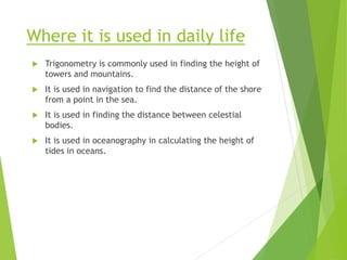 Navigating Oceans Using Trigonometry Maths powerpoint | PPTX