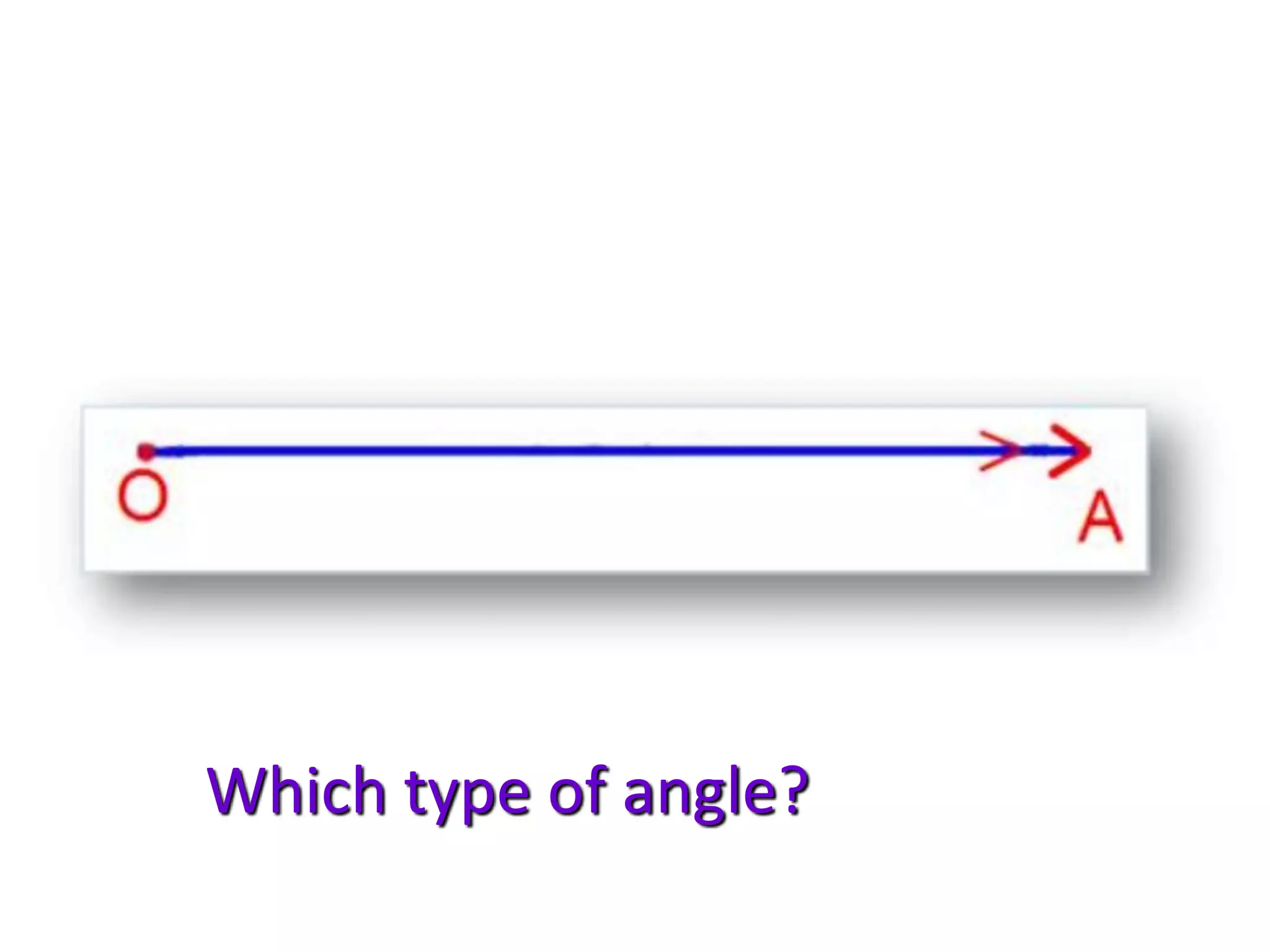 Which type of angle?
 
