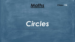Class- 9A
Circles
Maths
 