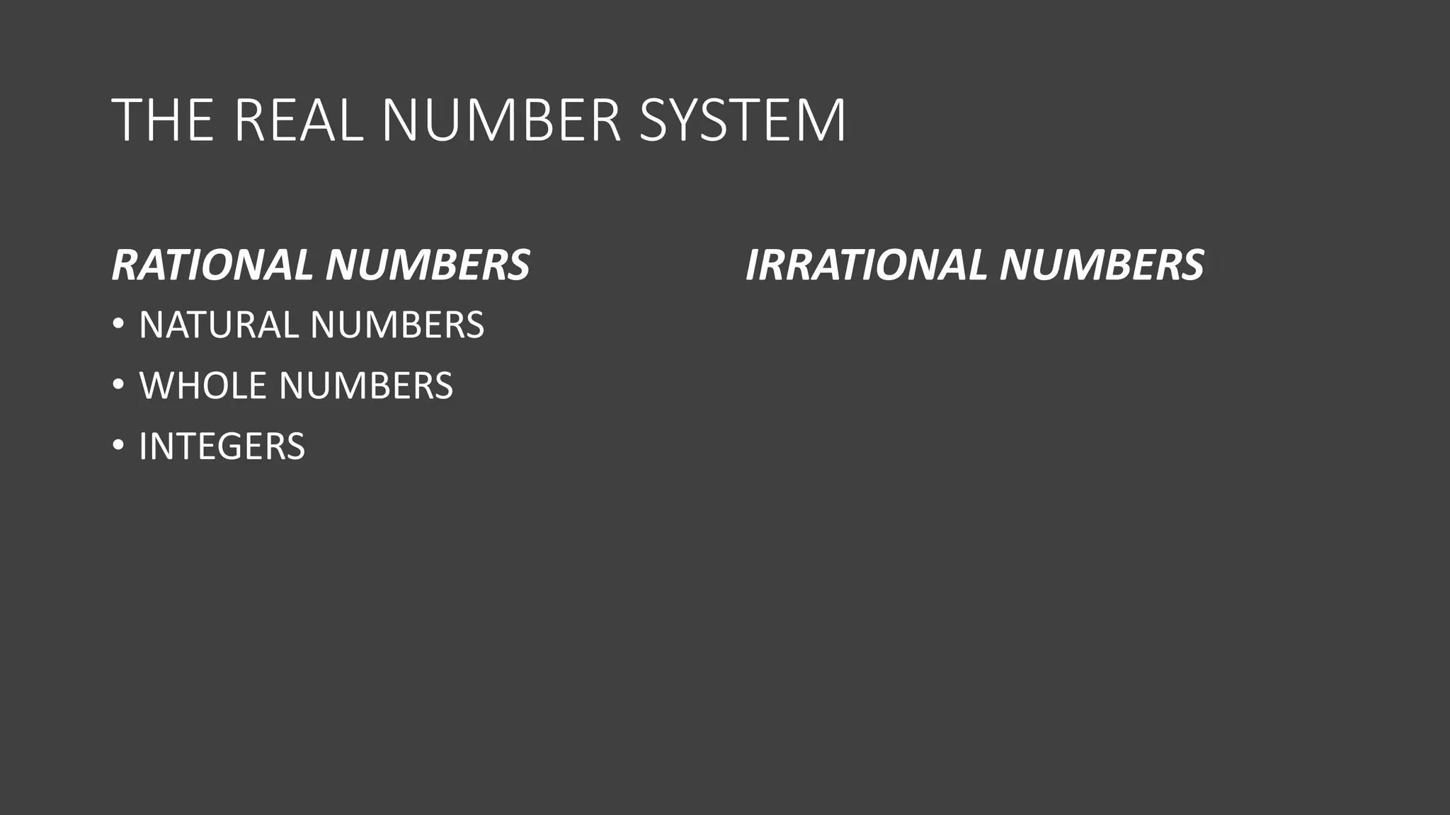 THE NUMBER SYSTEM PPT the-number-system-ppt
