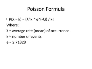 Poisson Error Formula maths ppt on poisson distribution statistics and probability.pptx