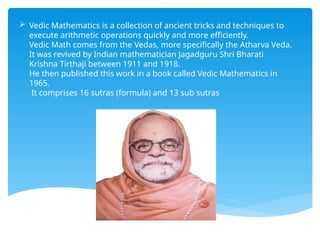 Vedic Math Class 8 maths ppt ganith mela.pptx class 8 vedic | PPTX